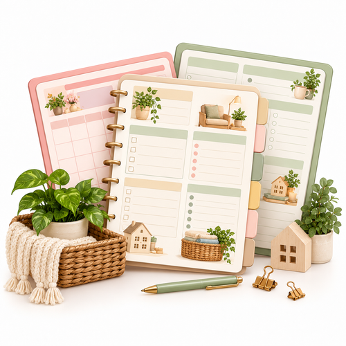 Daily, Weekly & Monthly Home Routine Planner
