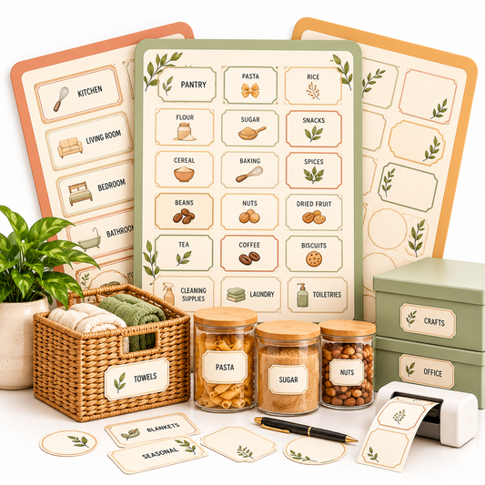Home Organization Labels & Storage Tags